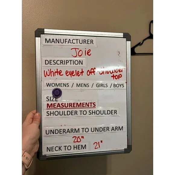 NWT Women's Joie White Eyelet Off Shoulder Top Size S - Picture 5 of 5